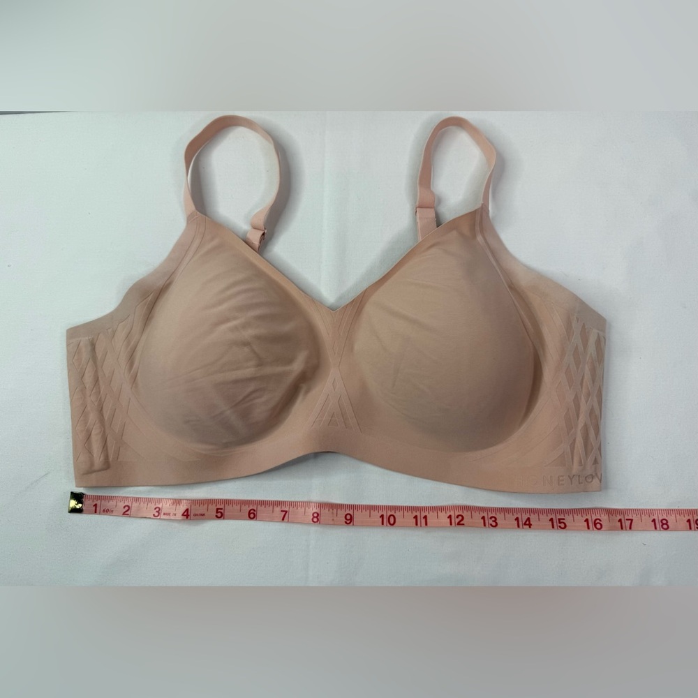 Honeylove Silhouette Roses Bra Blush Color Size 1X - Picture 9 of 10